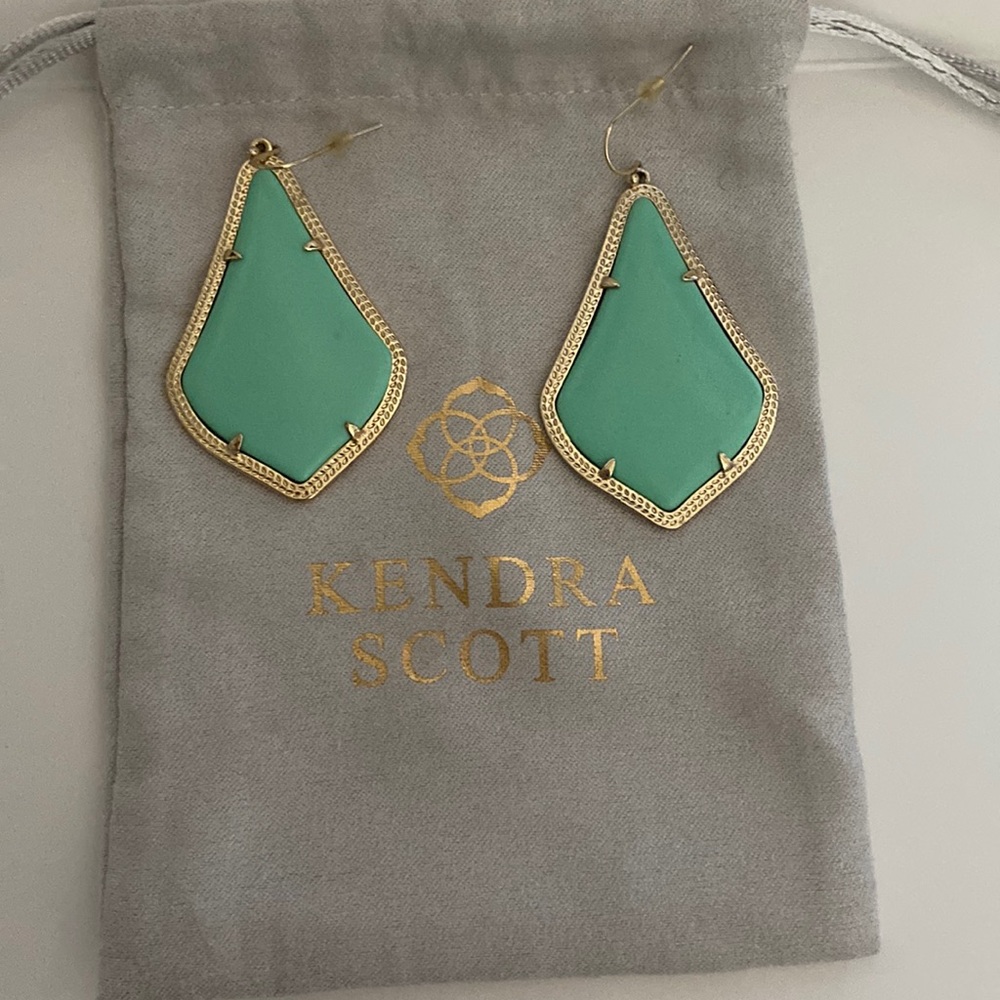 Kendra scott Alex drop teal earrings